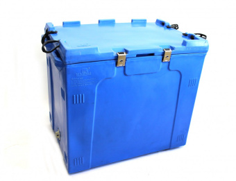 Изотермический контейнер 150 литров 840х575х745 с крышкой (синий)