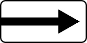 Дорожный знак табличка 8.3.1 "Направления действия"
