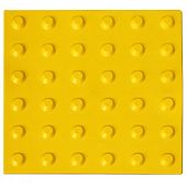 Тактильная плитка покрытие ПВХ 300Х300 мм Конусный Риф линейный препятствие желтая для инвалидов